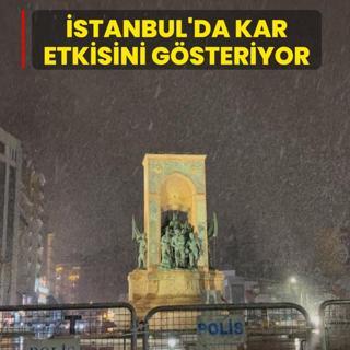 �stanbul'un baz� il�elerinde kar etkisini g�steriyor