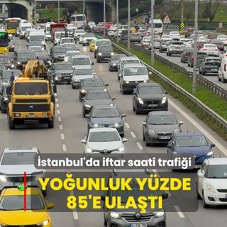 �stanbul'da iftar saati trafi�i... Yo�unluk y�zde 85'e ula�t�