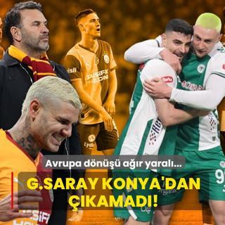 Galatasaray Konya'dan ��kamad�! Avrupa d�n��� a��r yaral�...