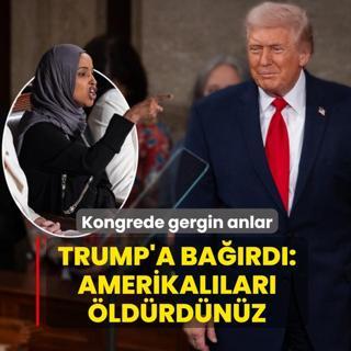 Kongrede gergin anlar... Trump'a ba��rd�: Amerikal�lar� �ld�rd�n�z