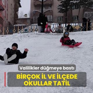 Valilikler d��meye bast�! Bir�ok il ve il�ede okullar tatil