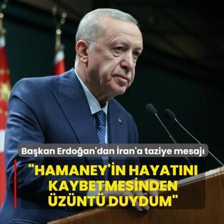 Ba�kan Erdo�an'dan �ran'a ba�sa�l��� mesaj�: Hamaney'in hayat�n� kaybetmesinden �z�nt� duydum