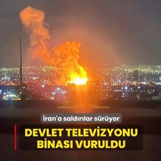 B�lgede gerilim t�rman�yor! �ran'da devlet televizyonu binas� vuruldu