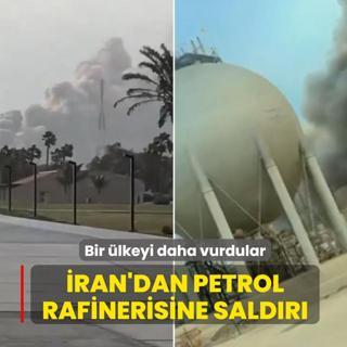 Bir �lkeyi daha vurdular... �ran'dan petrol rafinerisine sald�r�
