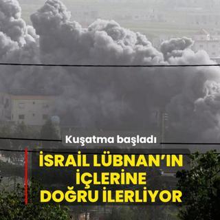 Ku�atma ba�lad�! �srail L�bnan'�n i�lerine do�ru ilerliyor