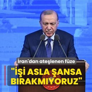 �ran'dan ate�lenen f�ze! Ba�kan Erdo�an: Uyar�lar�m�z� en net bi�imde yap�yoruz