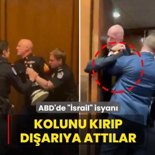 ABD'de ��srail� isyan�! Kolunu k�rarak d��ar�ya att�lar