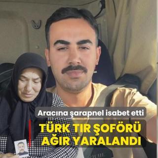 Arac�na �arapnel par�as� isabet etti! T�rk t�r �of�r� a��r yaraland�