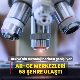 T�rkiye'nin teknoloji haritas� geni�liyor: AR-GE merkezleri 58 �ehre ula�t�
