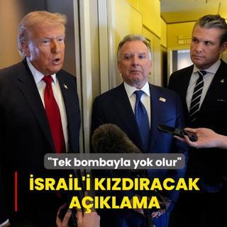 �srail'i k�zd�racak a��klama: Tek bombayla yok olur