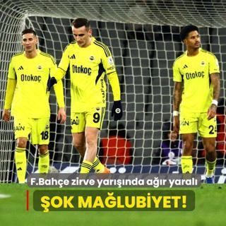 �ok ma�lubiyet! Fenerbah�e zirve yar���nda a��r yaral�