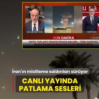�ran'�n misllleme sald�r�lar� s�r�yor... Canl� yay�nda patlama sesleri
