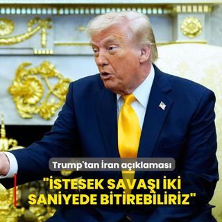 Trump'tan �ran a��klamas�... ��stesek iki saniyede bitirebiliriz�