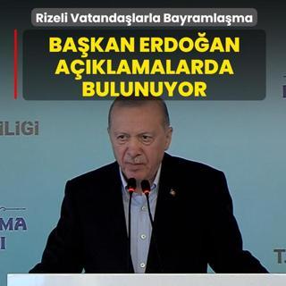 Rizeli Vatanda�larla Bayramla�ma... Ba�kan Erdo�an a��klamalarda bulunuyor