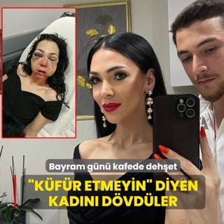 Bayram g�n� kafede deh�et: �K�f�r etmeyin� diyen kad�n� d�vd�ler