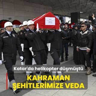 Katar'da helikopter d��m��t�! Kahraman �ehitlerimize veda