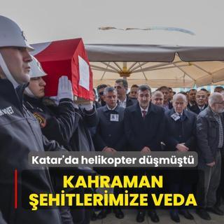 Katar'da helikopter d��m��t�! Kahraman �ehitlerimize veda