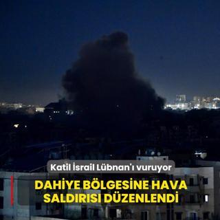 Katil �srail L�bnan'� vuruyor! Dahiye b�lgesine hava sald�r�s� d�zenlendi
