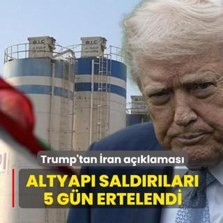 Trump'tan �ran a��klamas�: Enerji altyap�s�na sald�r�lar 5 g�n ertelendi