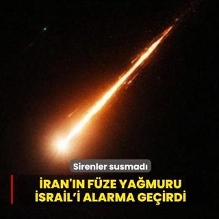 �ran'�n f�ze ya�muru �srail'i alarma ge�irdi! Sirenler susmad�