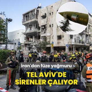 �ran'dan f�ze ya�muru: Tel Aviv'de sirenler �al�yor