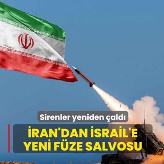 8 saat sonra sirenler yeniden �ald�! �ran'dan �srail'e yeni f�ze salvosu