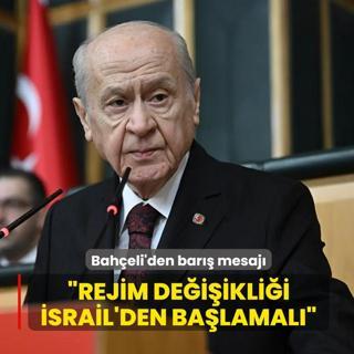 Bah�eli'den bar�� mesaj�: Rejim de�i�ikli�i �srail'den ba�lamal�
