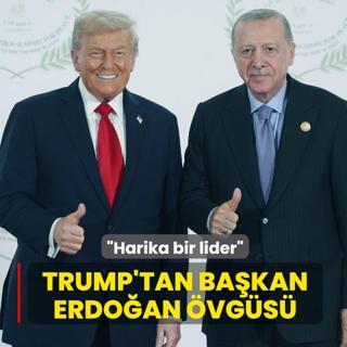 Trump'tan Ba�kan Erdo�an �vg�s�: Harika bir lider