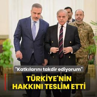T�rkiye'nin hakk�n� teslim etti: Ankara'n�n katk�lar�n� takdir ediyorum