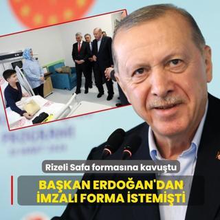 Ba�kan Erdo�an'dan imzal� forma istemi�ti! Rizeli Safa formas�na kavu�tu