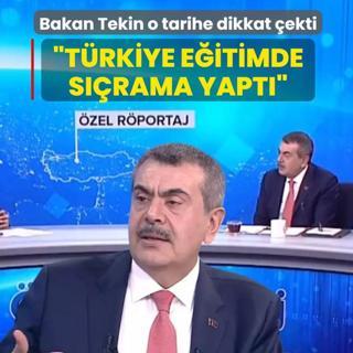 Bakan Tekin o tarihe dikkat �ekti: T�rkiye e�itimde s��rama yapt�