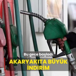 Bu gece ba�lad�... Akaryak�ta b�y�k indirim