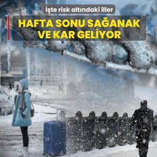 Hafta sonu sa�anak ve kar geliyor! ��te risk alt�ndaki iller...