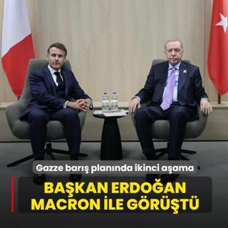 Gazze bar�� plan�nda ikinci a�ama! Ba�kan Erdo�an, Macron ile g�r��t�