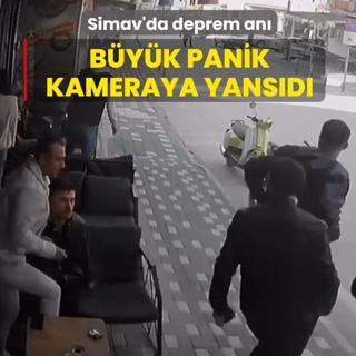 Simav'da deprem an�... B�y�k panik kameraya yans�d�