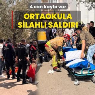 Ortaokula silahl� sald�r�: 4 can kayb� var