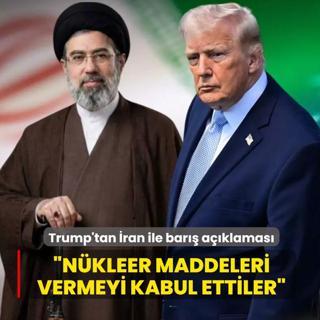 Trump'tan �ran ile bar�� a��klamas�... �N�kleer maddeleri vermeyi kabul ettiler�