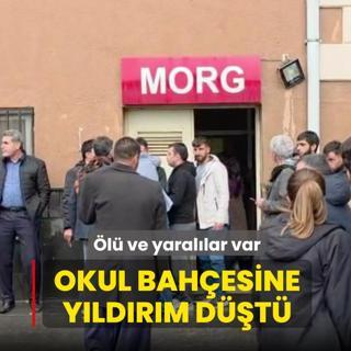 Okul bah�esine y�ld�r�m d��t�! �l� ve yaral�lar var