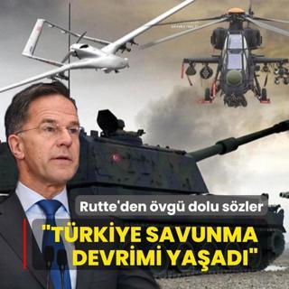 Rutte'den �vg� dolu s�zler: T�rkiye savunma devrimi ya�ad�