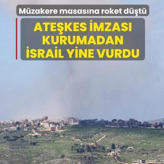 M�zakere masas�na roket d��t�! Ate�kes imzas� daha kurumadan �srail L�bnan'� vurdu