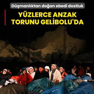 D��manl�ktan do�an ebedi dostluk! Y�zlerce Anzak torunu Gelibolu'da