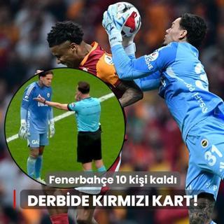 Derbide k�rm�z� kart! Fenerbah�e 10 ki�i kald�