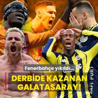 Derbide Kazanan Galatasaray! Fenerbah�e y�k�ld�...
