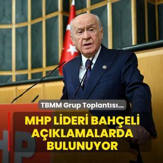TBMM Grup Toplant�s�... MHP Lideri Bah�eli a��klamalarda bulunuyor