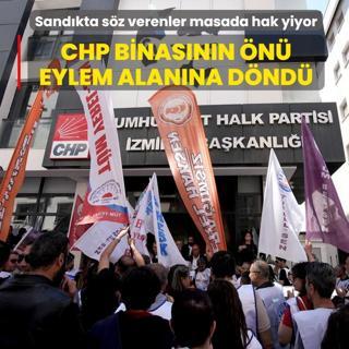 CHP binas�n�n �n� eylem alan�na d�nd�! Sand�kta s�z verenler masada hak yiyor