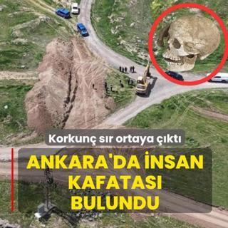 Korkun� s�r ortaya ��kt�! Ankara'da insan kafatas� bulundu