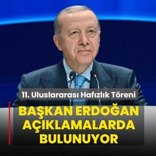 T�rkiye 11. Uluslararas� Haf�zl�k T�reni: Ba�kan Erdo�an a��klamalarda bulunuyor