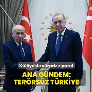 K�lliye'de s�rpriz ziyaret: Ba�kan Erdo�an-Bah�eli g�r��mesi ba�lad�