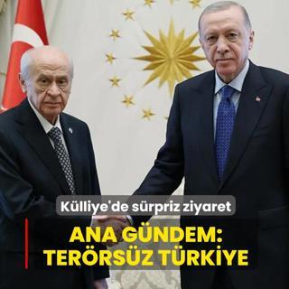 K�lliye'de s�rpriz ziyaret: Ba�kan Erdo�an-Bah�eli g�r��mesi ba�lad�