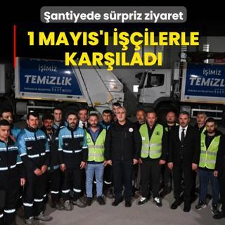 Bakan I��khan'dan �antiyede s�rpriz ziyaret: 1 May�s'� i��ilerle kar��lad�